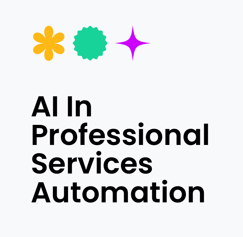 Ai in professional services automation text on white background
