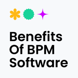 Benefits of bpm software text on white background
