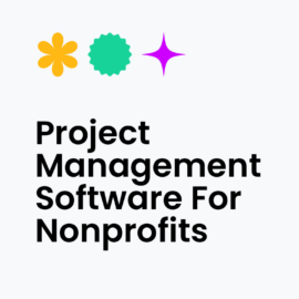 Project management software for nonprofits text on white background
