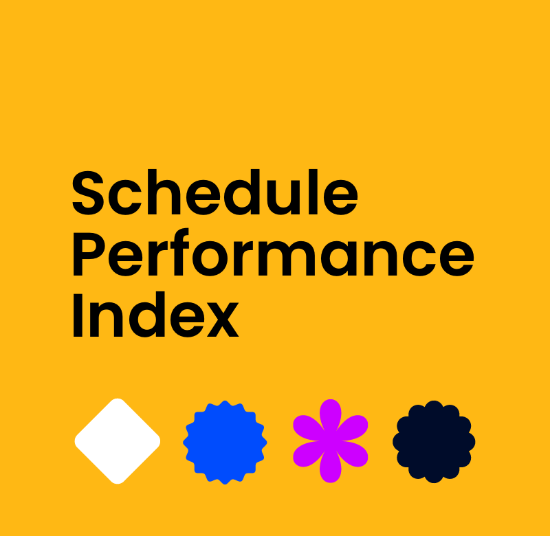 Schedule performance index text on orange background